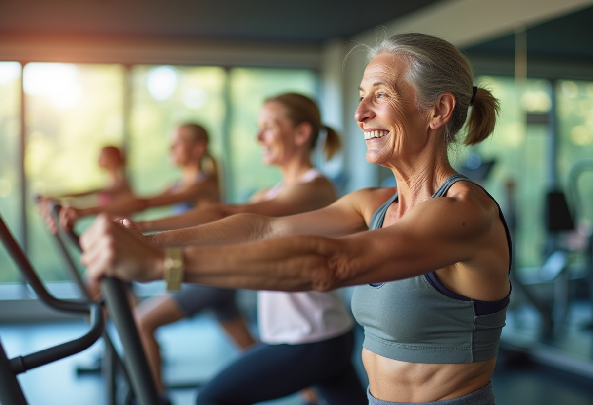 Люди займаються фітнесом